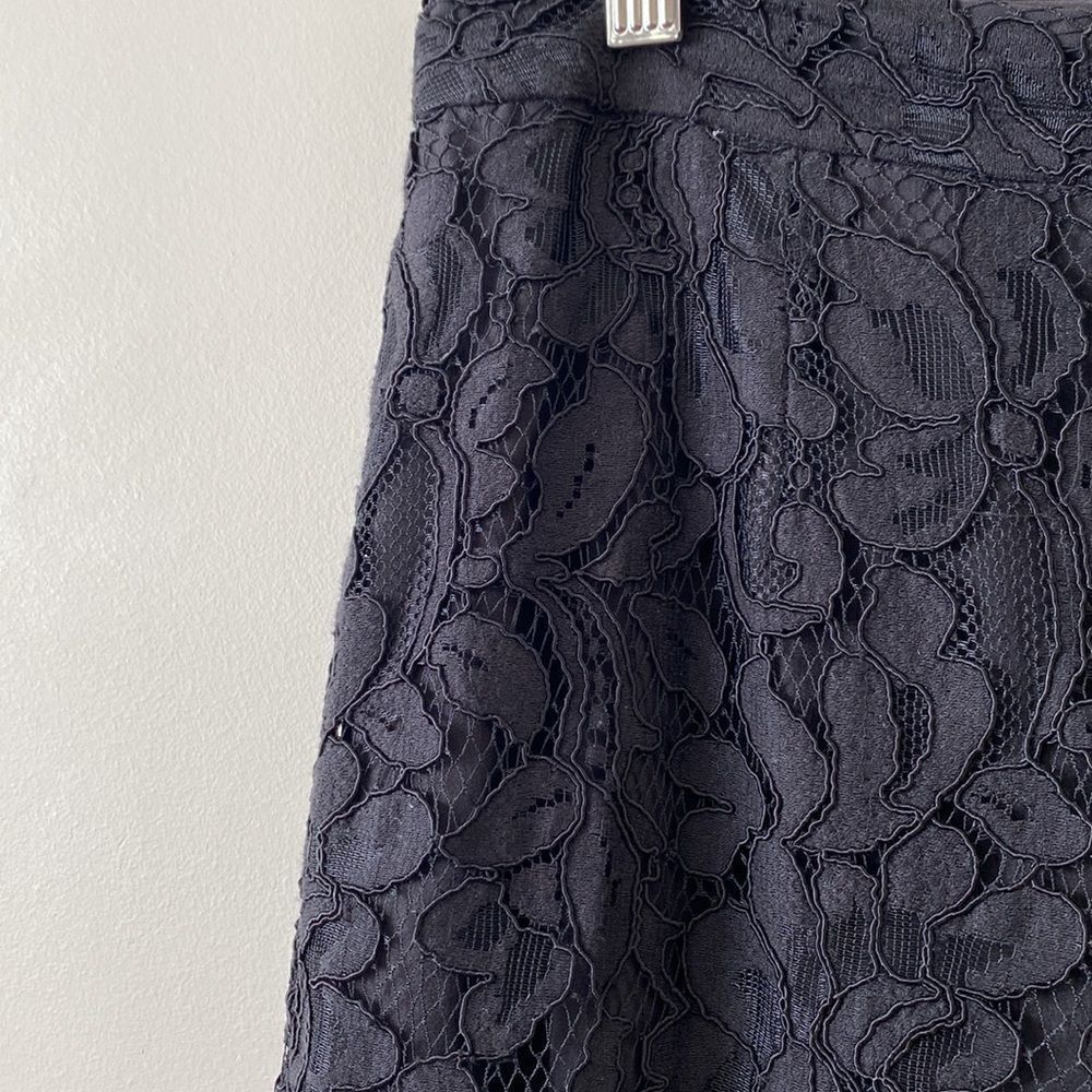 WAYF-BLACK Rennes Lace High Rise Cropped Pants (Size:XL) - Picture 12 of 13